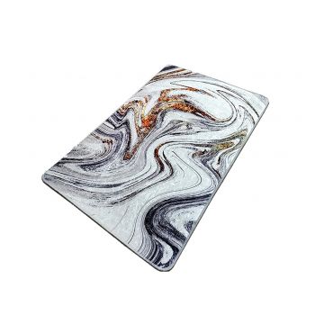 Covor pentru baie Blur Banyo, 80 x 100 cm, Antiderapant, Multicolor