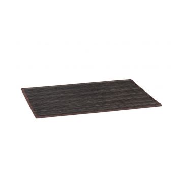 Covoras de baie, Antiderapant, Bambus Negru, 80 x 50 cm