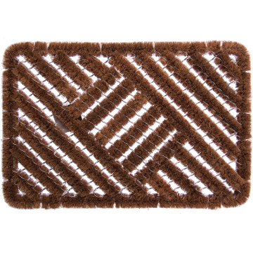 Stergator intrare Gratier, model cu cavitati, fibra de nuca de cocos, maro, 40 x 60 cm