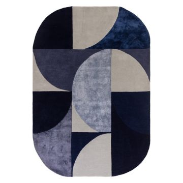 Covor albastru închis din lână 160x230 cm Indigo – Asiatic Carpets ieftin