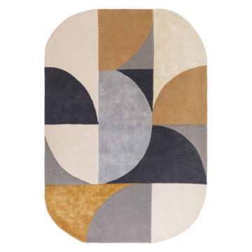Covor galben ocru din lână 200x300 cm Sunset – Asiatic Carpets Covor galben ocru din lână 200x300 cm Sunset – Asiatic Carpets