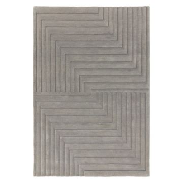 Covor gri din lână 120x170 cm Form – Asiatic Carpets ieftin