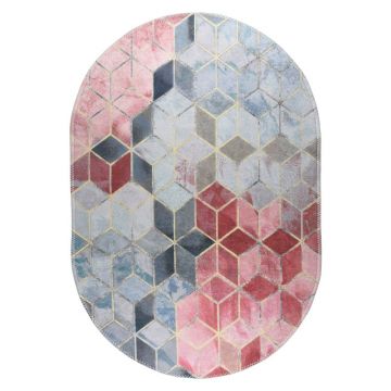 Covor roz/gri deschis lavabil 120x180 cm – Vitaus