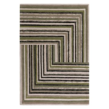 Covor verde din lână 120x170 cm Network Forest – Asiatic Carpets ieftin