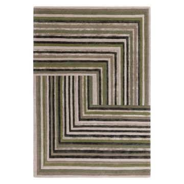 Covor verde din lână 200x300 cm Network Forest – Asiatic Carpets