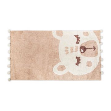 Covoraș de baie bej 80x150 cm Teddy – Foutastic