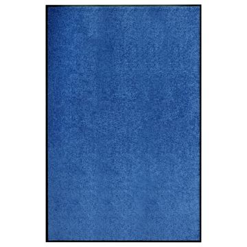 Covoraș de ușă lavabil albastru 120 x 180 cm