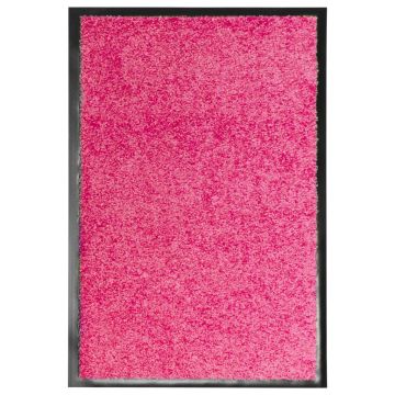 Covoraș de ușă lavabil roz 40 x 60 cm