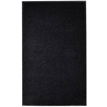 Covoraș de ușă negru 160 x 220 cm PVC